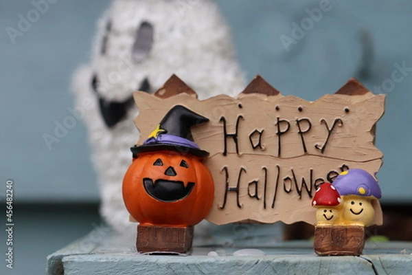 Obraz ハロウィーン飾りのニッコリカボチャ。