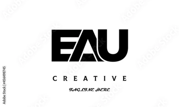 Fototapeta EAU creative three latter logo design