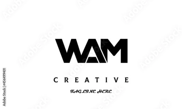 Obraz creative three latter WAM logo design