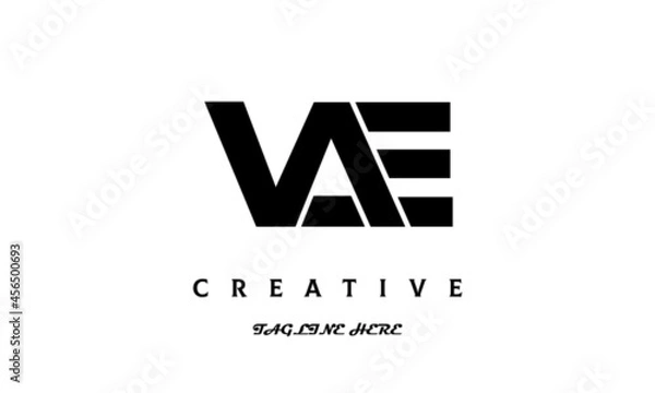 Fototapeta creative three latter VAE logo design