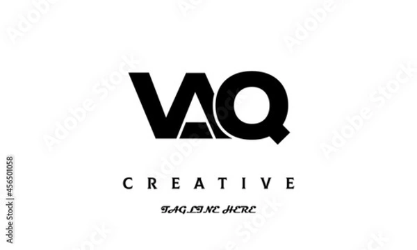 Fototapeta creative VAQ three latter logo design