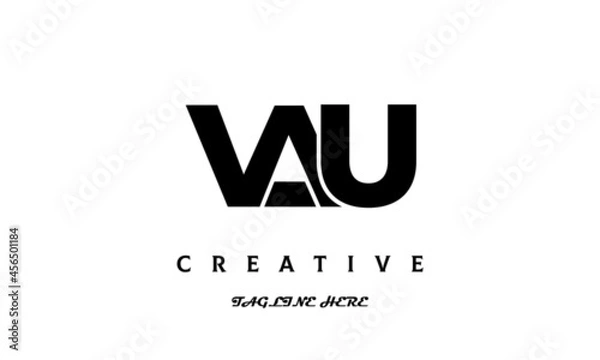 Fototapeta creative VAU three latter logo design