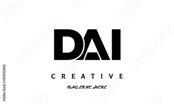 Fototapeta creative DAI three latter logo design