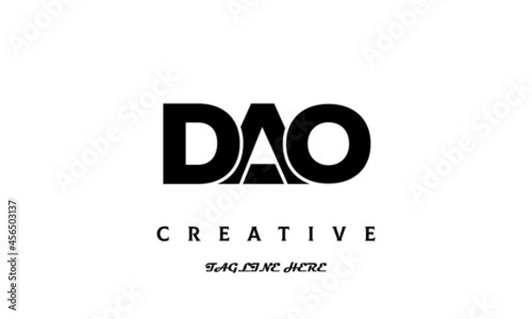 Obraz creative DAO three latter logo design
