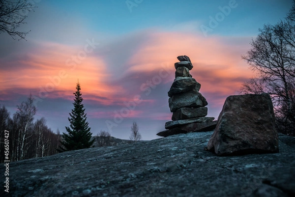 Obraz buddhist temple in the mountains