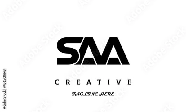 Obraz creative SAA three latter logo design