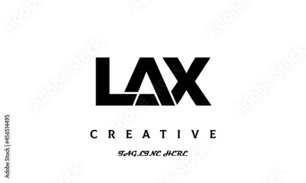 Fototapeta LAX creative three latter logo design