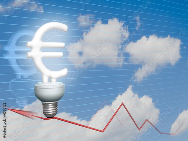 Obraz Economic Euro bulb