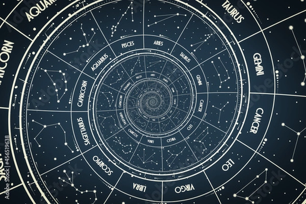 Fototapeta Droste effect background. Abstract design for concepts related to astrology and fantasy.