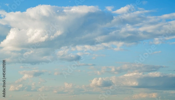 Fototapeta high resolution replacement sky - daytime blue sky with large clouds