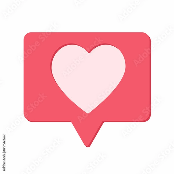 Obraz Notification Like icon. Social network app icon.