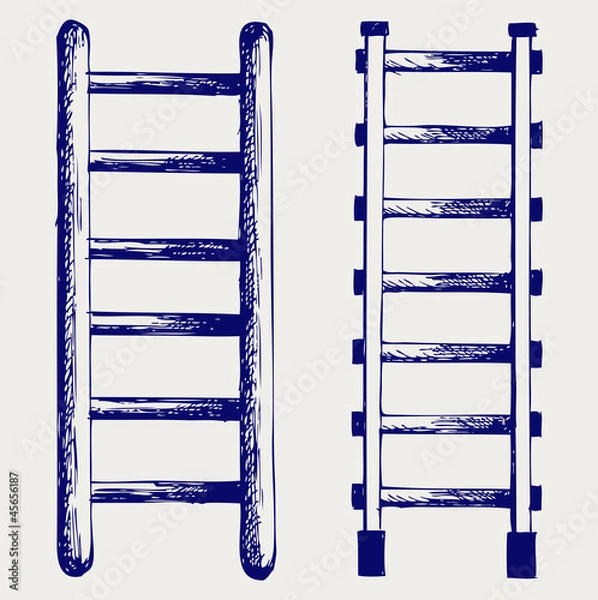Fototapeta Staircase. Doodle style