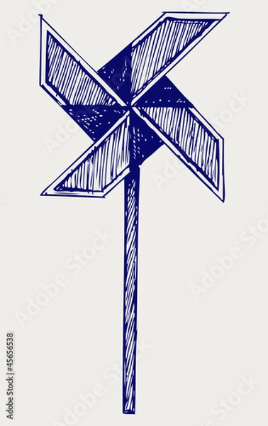 Fototapeta Wind vane. Doodle style