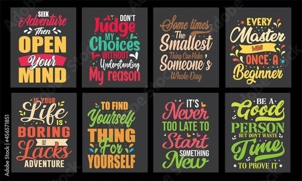 Obraz Motivational Quotes T-Shirt Design Bundle 