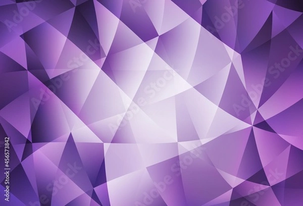 Obraz Light Purple vector polygon abstract layout.