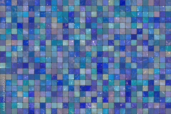 Obraz Blue wall tiles background