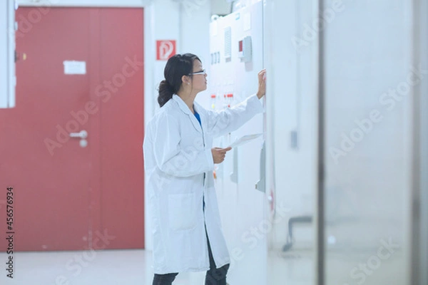 Fototapeta Scientist in control room