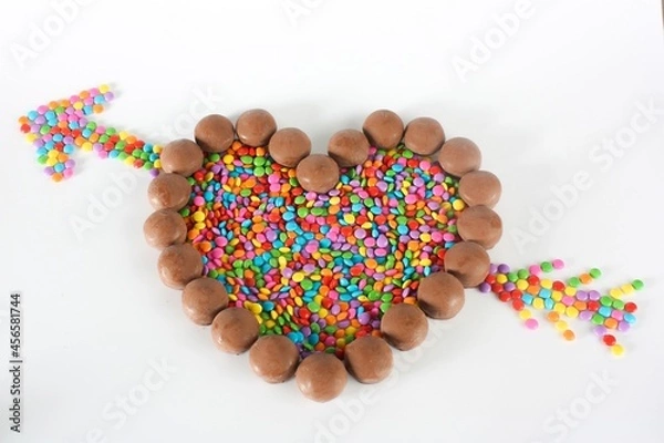 Fototapeta heart shaped candy