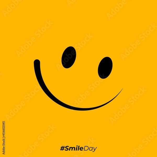Obraz Smile Emoticon Icon for World Happiness Vector Template Design Illustration