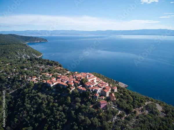 Fototapeta Aerial view of the Croatian coastline.
