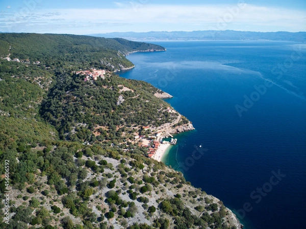 Fototapeta Aerial view of the Croatian coastline.