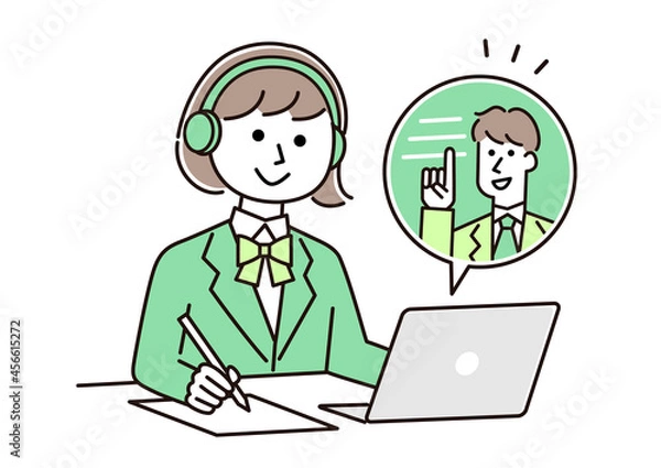 Fototapeta 勉強をする生徒