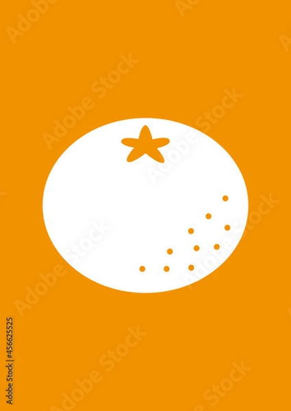 Fototapeta みかん　シルエット