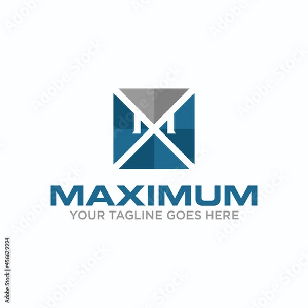Fototapeta Letter or word X or MX sans serif font in block square image graphic icon logo design abstract concept vector stock. Can be used as a symbol related to initial.