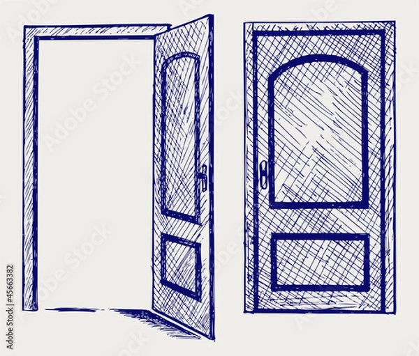 Obraz Open door. Doodle style