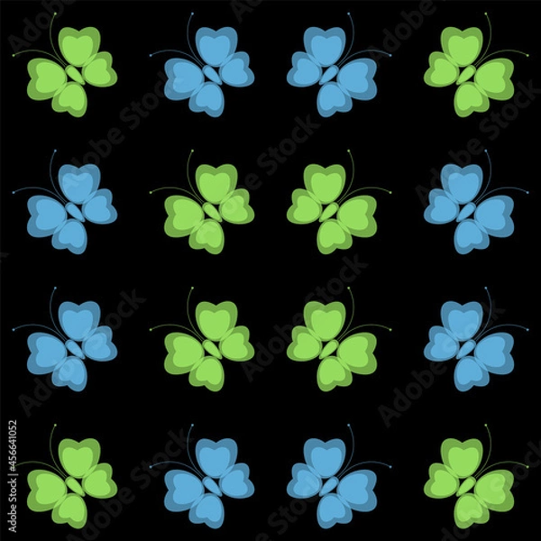 Obraz pattern vector butterfly multicolored print, wrapping paper