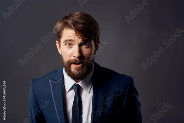 Obraz manager emotions hand gestures isolated background