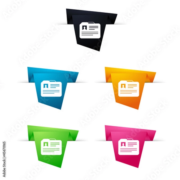 Obraz Origami profil / symbol wektor papieru folderu