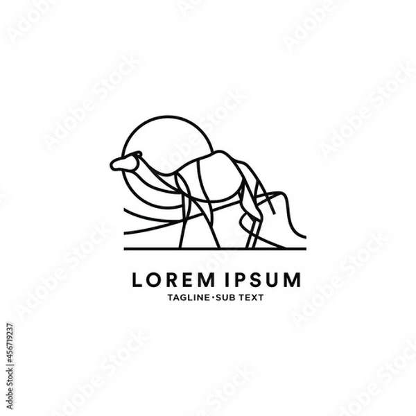 Obraz Outline camel vector suitable for logo and illustration