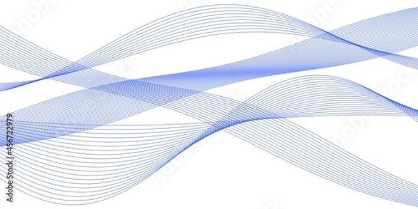 Obraz 重なり合う多数のサインカーブ