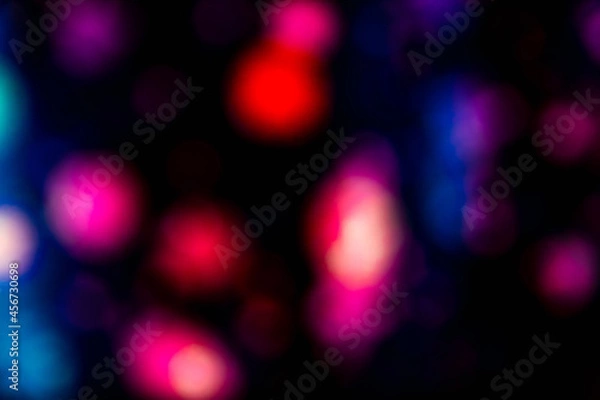 Fototapeta Blurred bubbles on black background