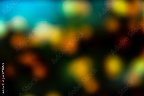 Fototapeta Blurred bubbles on black background