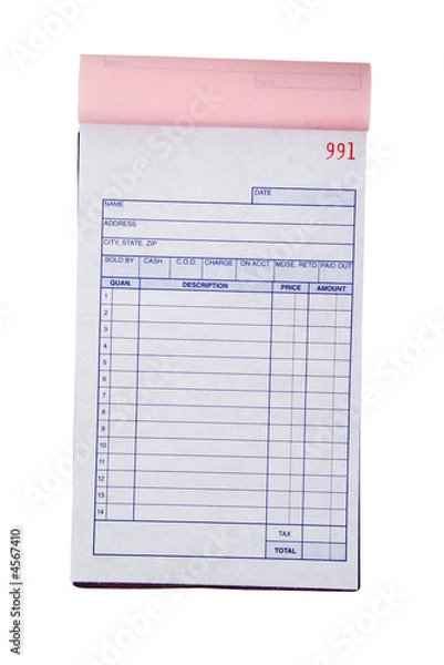 Obraz Invoice Pad