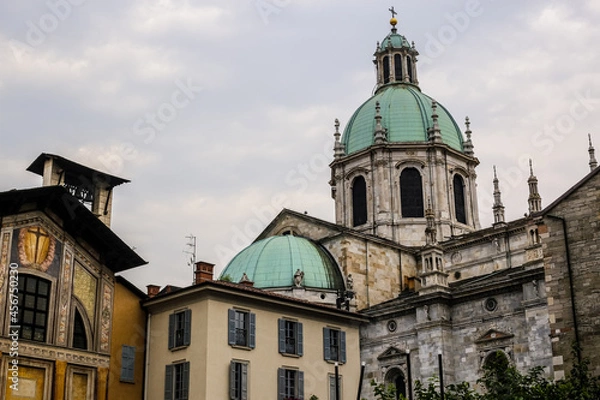 Obraz View of Como Cathedral on a Rainy Day