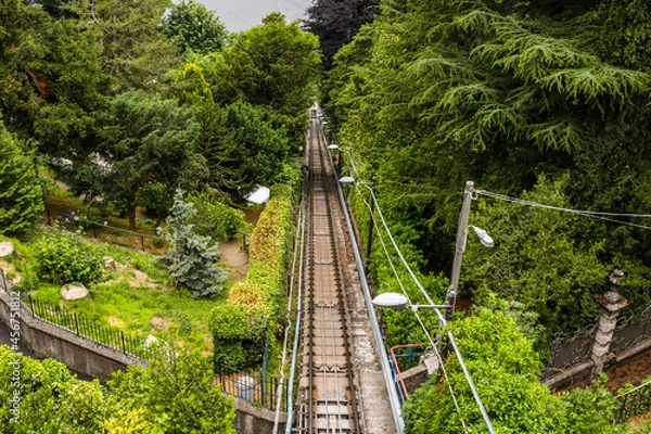 Obraz Funicular from Como to Brunate on a Rainy Day