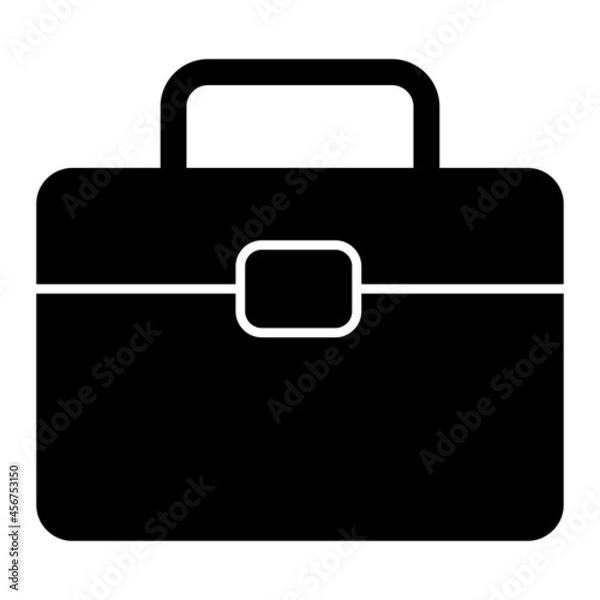 Fototapeta Vector Briefcase Glyph Icon Design