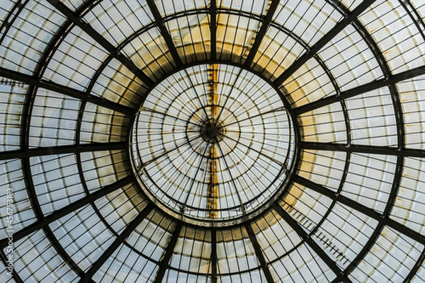 Obraz View of a Ceiling of Vittorio Emanuele Gallery in Milan City Center