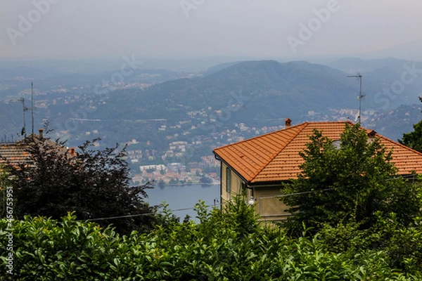 Obraz View of Como Town and Lake from the House on the Hill above Como