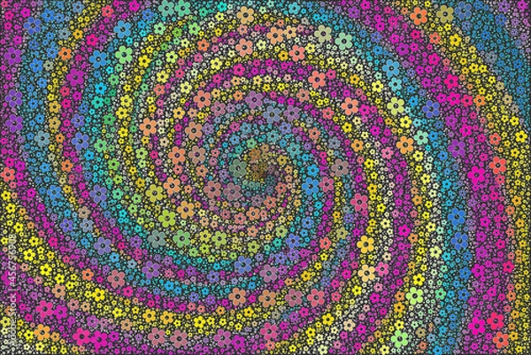 Fototapeta abstract colorful spiraling . good as background
