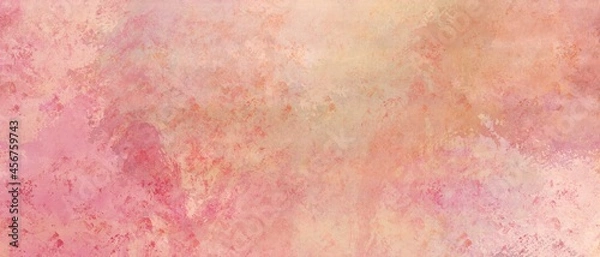 Obraz ペンキ風のテクスチャのピンクとオレンジの抽象背景　硬い質感のバナー　ザラザラ　ヴィンテージ