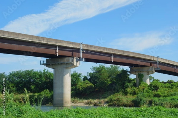 Fototapeta 安威川と橋
