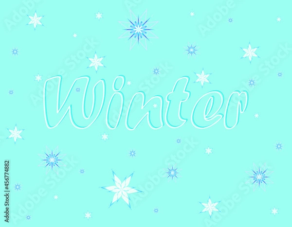Obraz winter vector colorful illustration, wallpaper, background and design