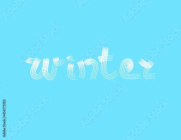 Obraz winter vector colorful illustration, wallpaper, background and design
