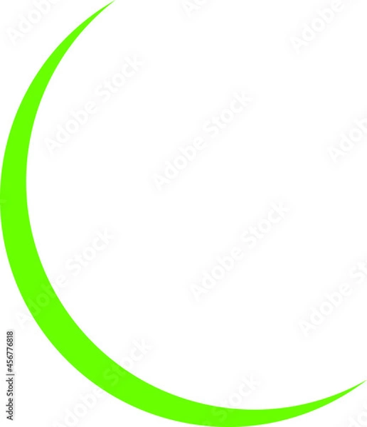 Fototapeta crescent, green. vector