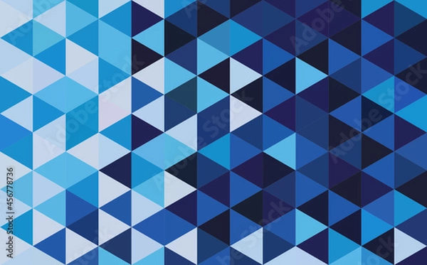 Fototapeta Abstract geometry  triangle blue pattern background.vector illustration.