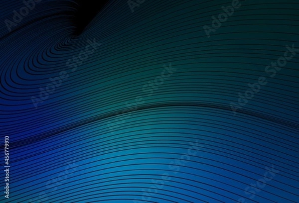 Fototapeta Dark Blue, Green vector template with bent lines.